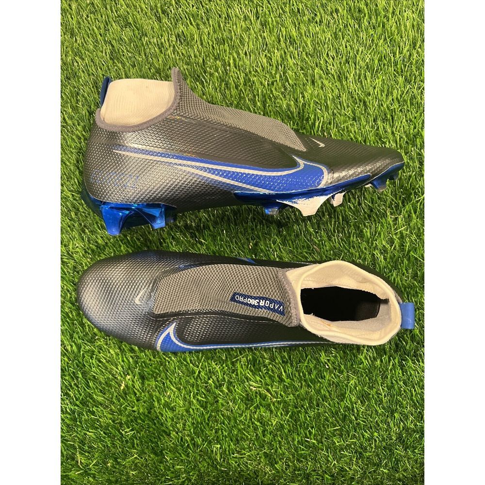 Nike‎ Vapor Edge Pro 360 Football Cleats Metallic Blue Gray Size 14